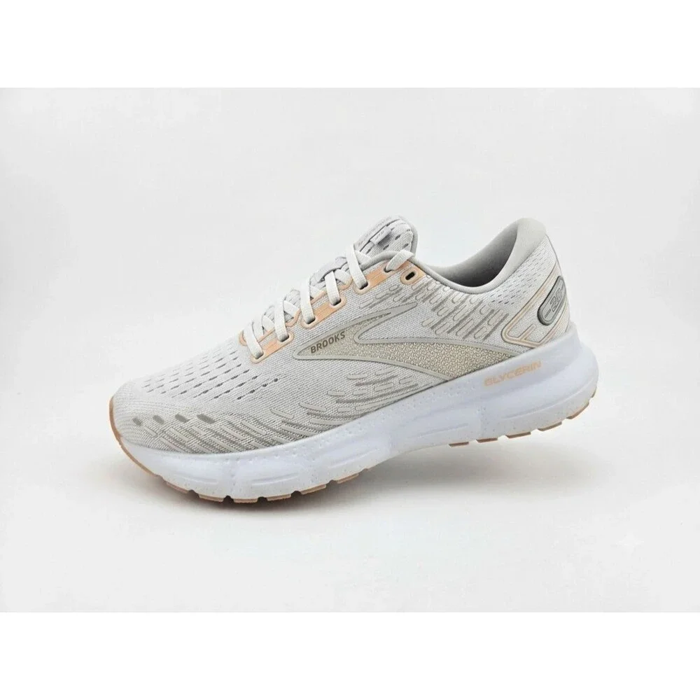 Brooks Glycerin 20 Womens Running Shoes Cream Peach 1203691B133 Size 10 B Medium